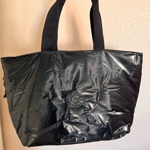 Kipling Metallic Dk Green/Black Puffy Bag